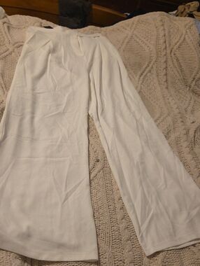 Shinestar Wide-Leg White Women's Pants
